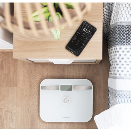 BASCULA DE BAÃO SIN PILAS SURFACE PRECISION ECOPOWER 10200 SMART HEALTHY WHITE'