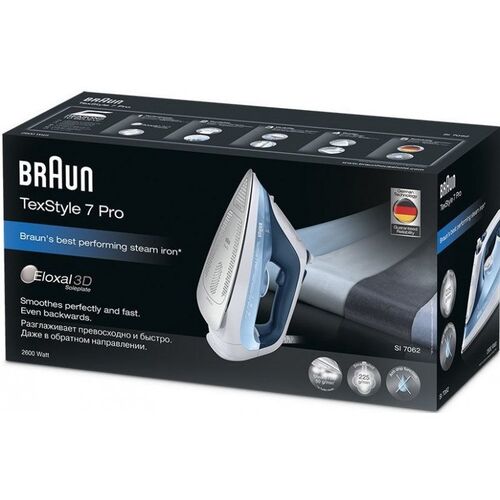 PLANCHA BRAUN 2600W SUELA ELOXAL SI 7062 BL