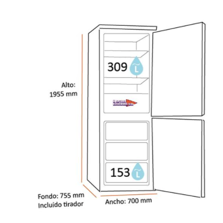 FRIGORIFICO COMBI HOTPOINT HA70BE73XO3 INOX