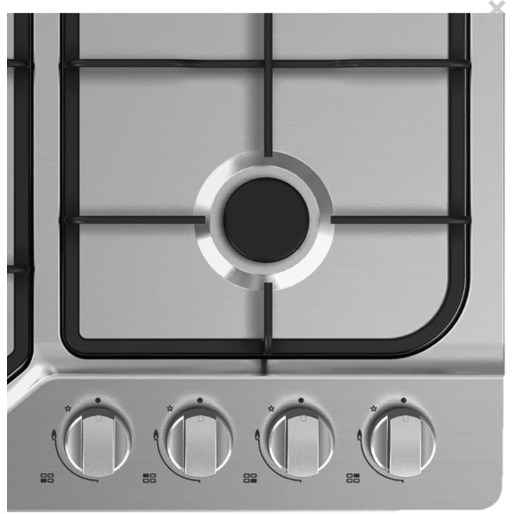 PLACA GAS 4 FUEGOS ACERO INOX INFINITON GAS419H