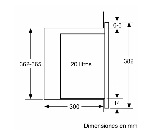 MICROONDAS INTEGRABLE BALAY 3CP5002N2 60X38 CM 20L