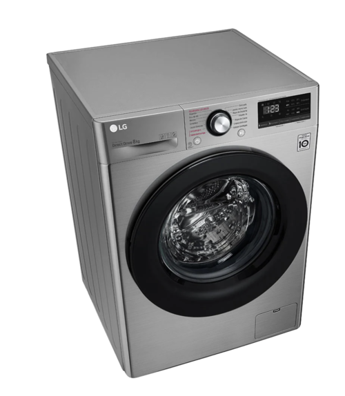 LAVADORA LG F4WV3008S6S 8 KG 1400 RPM CLASE C INOX