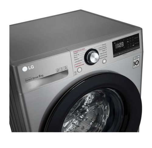 LAVADORA LG F4WV3008S6S 8 KG 1400 RPM CLASE C INOX