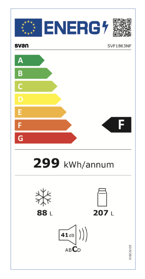 RIGORIFICO SVAN SVF1863NF SMART FROST A+/F 186CM