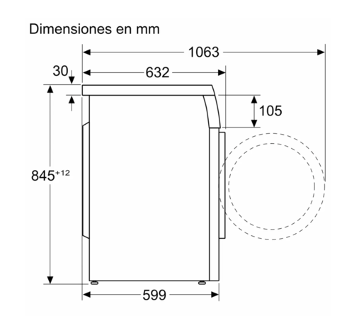  'BOSCH WUU24T61ES Serie | 6 Lavadora de carga frontal 9 kg 1200 rpm