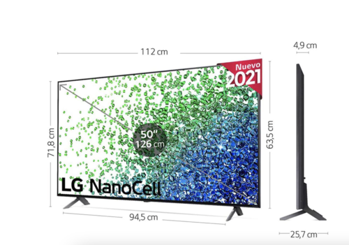 LG NanoCell 50NANO806PA Televisor 127 cm (50) 4K Ultra HD Smart TV Wifi  Gris