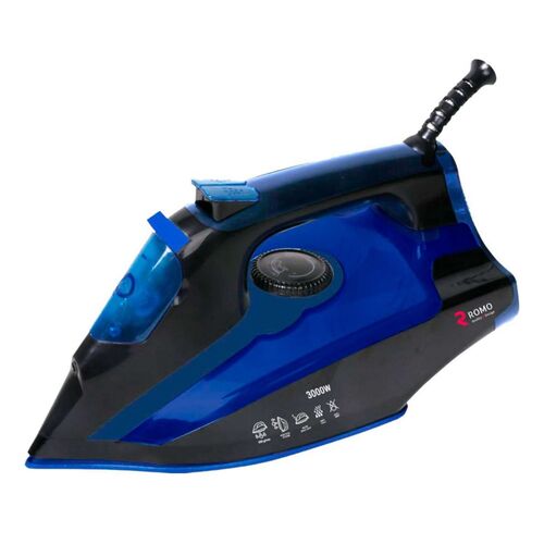 PLANCHA VAPOR ROMO 3000W SUELA CERAMICA PV3000W AZUL