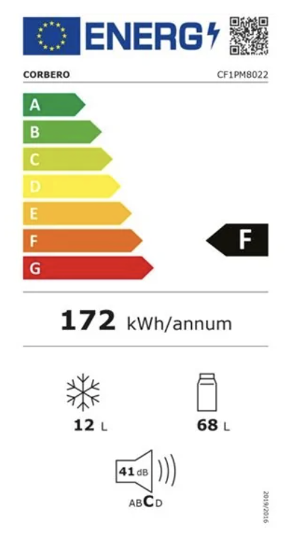 FRIGORIFICO BAJO ENCIMERA CORBERO CF1PM8022