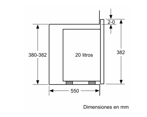 MICROONDAS INTEGRABLE SIEMENS BF520LMR0 IQ300 60X38CM ACERO INOXIDABLE