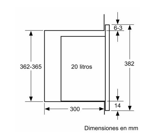 MICROONDAS INTEGRABLE SIEMENS BF520LMR0 IQ300 60X38CM ACERO INOXIDABLE