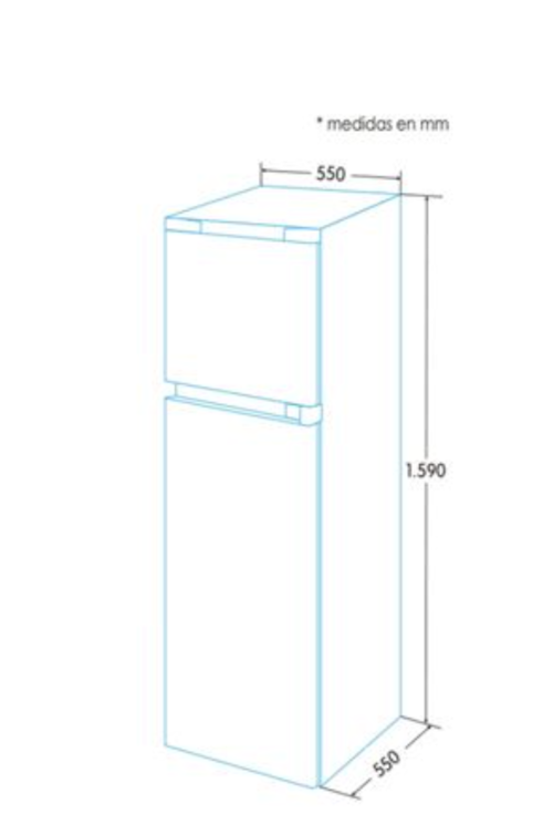 FRIGORIFICO  2 PUERTAS EDESA  EFT1611WHA