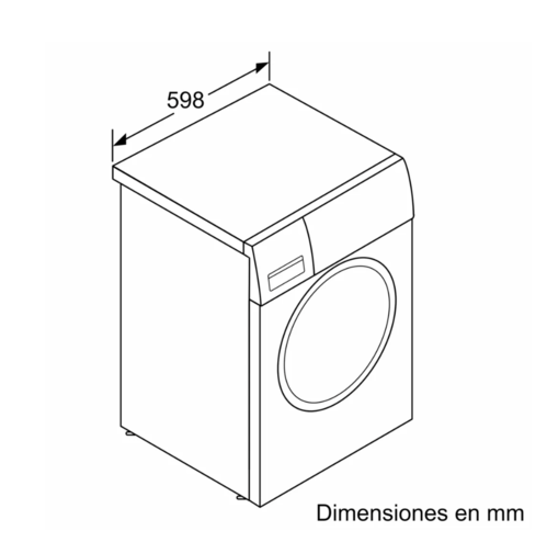 Serie 6 Lavadora de carga frontal 9 kg ,Acero inoxidable