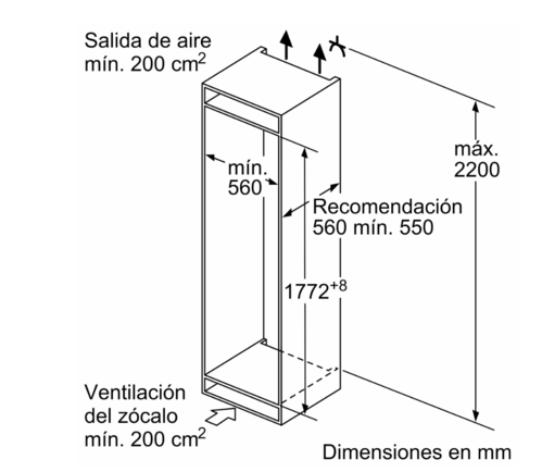 FRIGORIFICO COMBINADO BALAY INTEGRABLE 3KIF711S