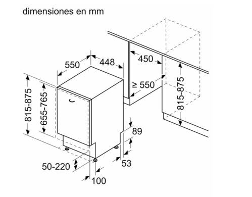 LAVAVAJILLAS INTEGRABLE BALAY  45 CM 3VT5330DA