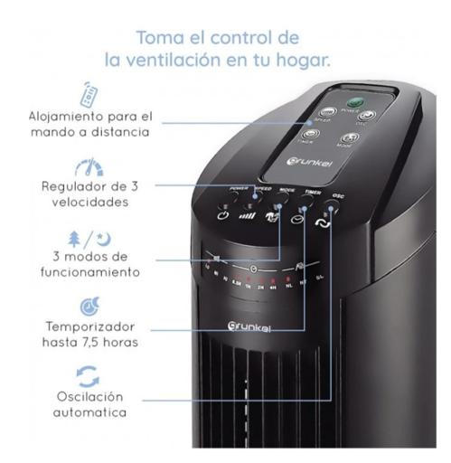 VENTILADOR GRUNKEL TORRE TF-RCSILENCE NG