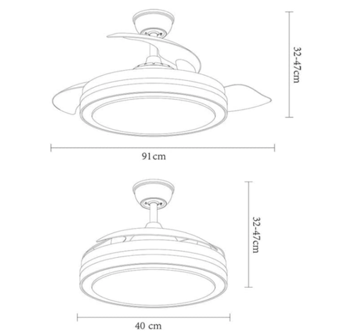 VENTILADOR MODELO DC ESPARTA 91CM FABRILAMP 184799001