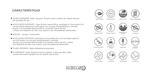 COLCHON DECODESCANSO NATURTEX'
