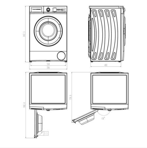 LAVADORA CARGA FRONTAL WONDER WDL800