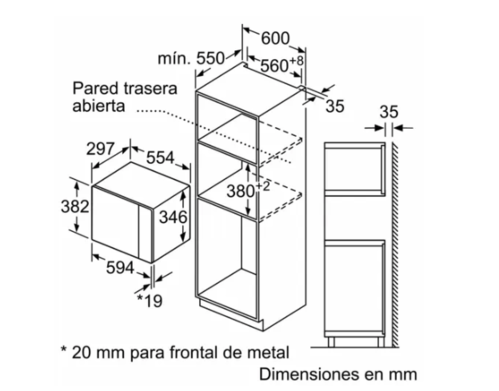 MICROONDAS INTEGRABLE BALAY 3CG517B2