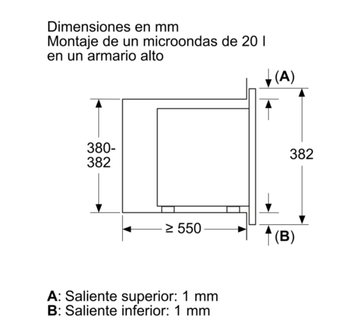 MICROONDAS INTEGRABLE BALAY 3CG6142XE