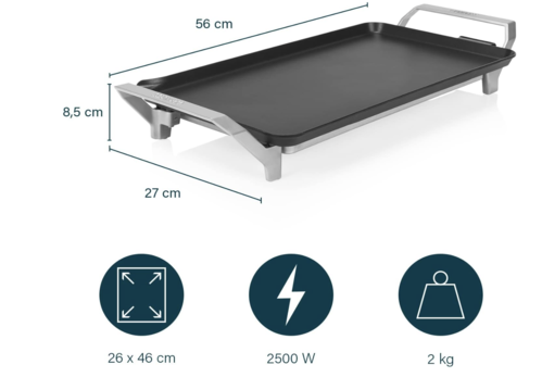 PLANCHA DE ASAR PRINCESS TABLE CHEF PREMIUM XL 103110