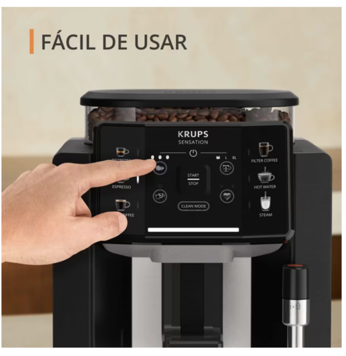 CAFETERA SUPER AUTOMATICA KRUPS EA910A10 SENSATION'