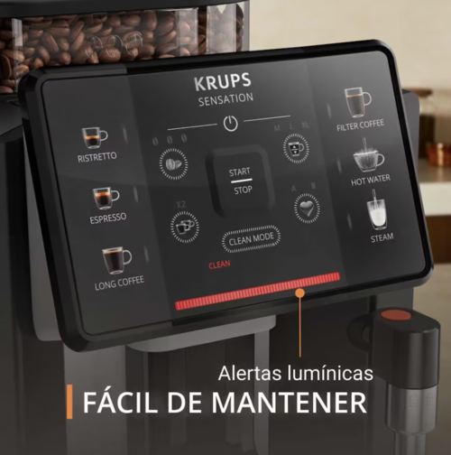 CAFETERA SUPER AUTOMATICA KRUPS EA910A10 SENSATION'
