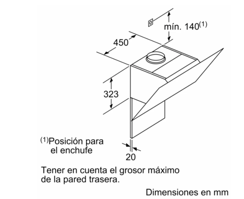 CAMPANA INCLINADA PARED BALAY 3BC587GG'