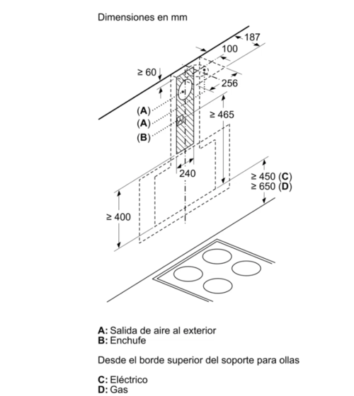 CAMPANA INCLINADA PARED BALAY 3BC587GG'