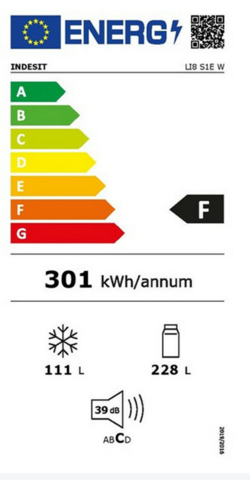 FRIGO COMBI INDESIT LOW FROST 189CMS LI8 S1E W