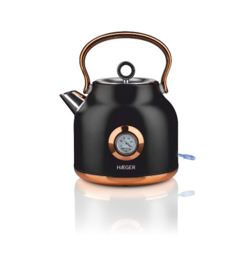 HERVIDOR HAEGER ART DECÓ NEGRO EK22B024A