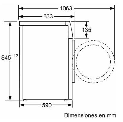LAVADORA BALAY 8 KG 1200 RPM 3TS282B BLANCA CLASE A