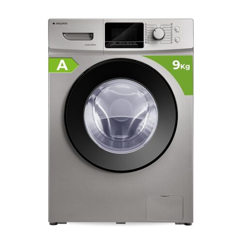 LAVADORA ASPES AL9401AIDVX INOX CLASE A 1400RPM VAPOR