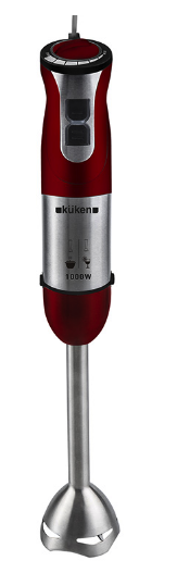 BATIDORA BRAZO KUKEN 1000W ROJA CON VASO