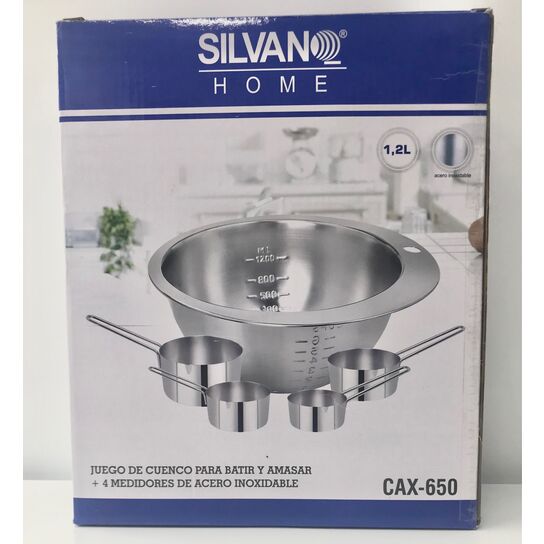 CUENCO SILVANO 48-CAX-650 ACERO INOX 1.2 LT + 4 MOLDES