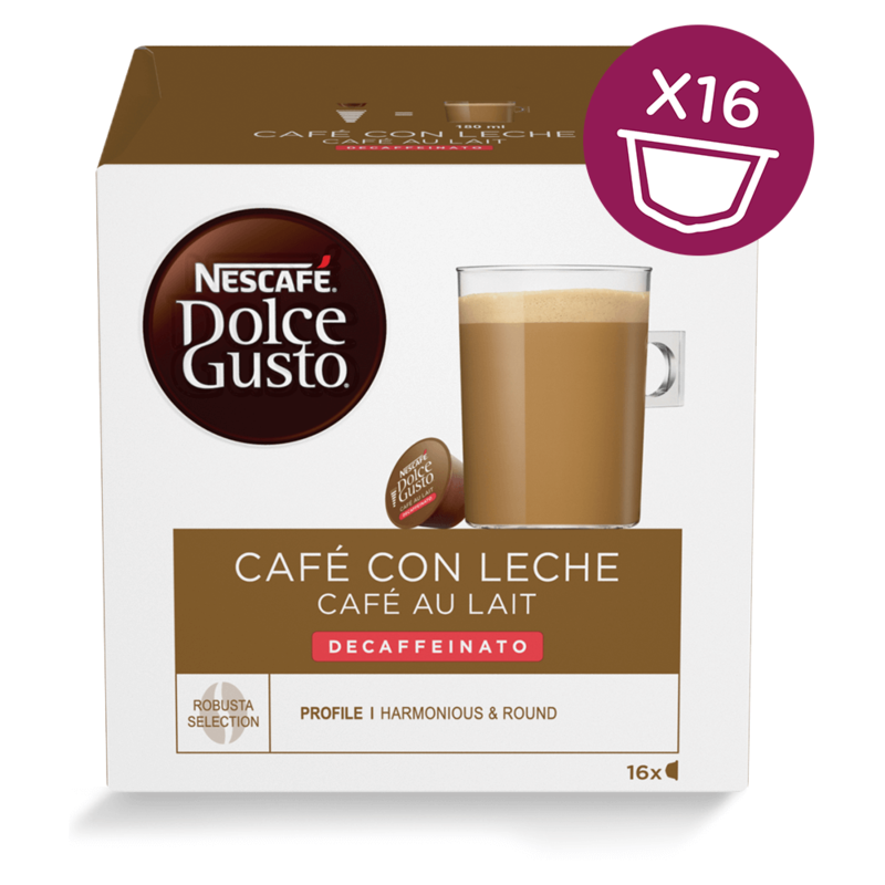 CAPSULA Dolce Gusto CAFE CON LECHE DESCAFEINADO 