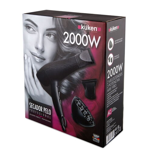 SECADOR PELO KÜKEN 33527  PROFESIONAL NEGRO 2000W