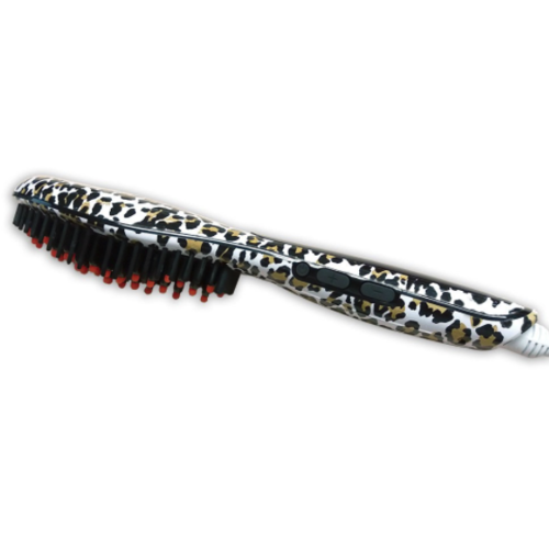 CEPILLO ELCTRICO ALISADOR DE PELO ESTAMPADO LEOPARDO 18-CAP-47