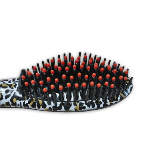 CEPILLO ELÉCTRICO ALISADOR DE PELO ESTAMPADO LEOPARDO 18-CAP-47