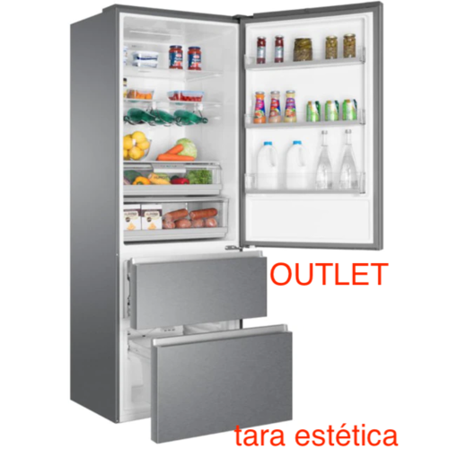 FRIGORIFICO COMBI HAIER A3FE744CPJ 201X70 INOX A++ DISPLAY 3 PTAS