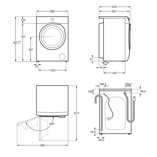 LAVADORA AEG 8kg  serie 6000 L6FBI827