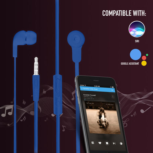 NGS AURICULARES WIRED STEREO EARPHONE CROSS SKIP BLUE