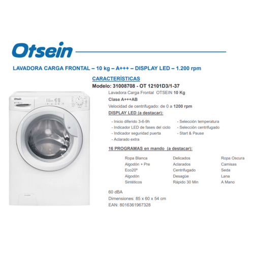 OTSEIN OT12101DE137 1200rpm