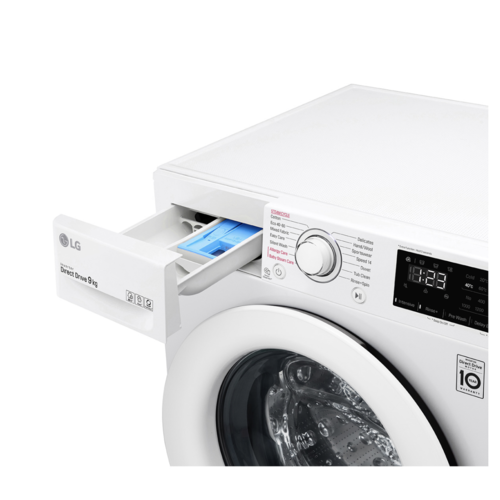 LAVADORA  LG F4WV3009S3W 9KG 1400 RPM MOTOR DIRECT DRIVE DISPLAY A+++-40%