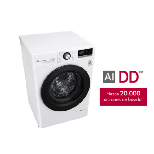 Lavadora inteligente LG F4WV3010S6W de 10,5 Kg y 1.400 rpm