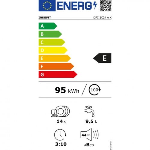 LAVAVAJILLAS INDESIT display  INOX DFC2CC2AX