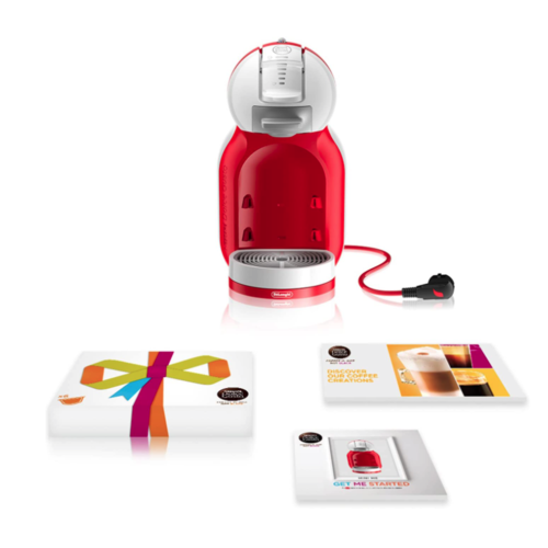 Cafetera de cápsulas Delonghi Dolce Gusto MINI ME EDG305WR Blanca y Roja