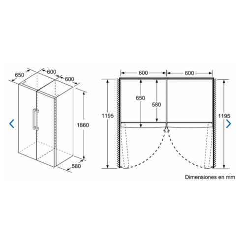 CONGELADOR VERTICAL 1 PUERTA BALAY 3GFF563WE A+ NUEVA CLASE ENERGETICA F