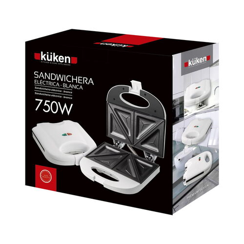 SANDWICHERA ELCTRICA KUKEN 36007 BLANCA 750W