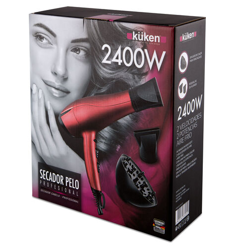 SECADOR DE PELO PROFESIONAL 2400W ROJO KÃKEN 33530